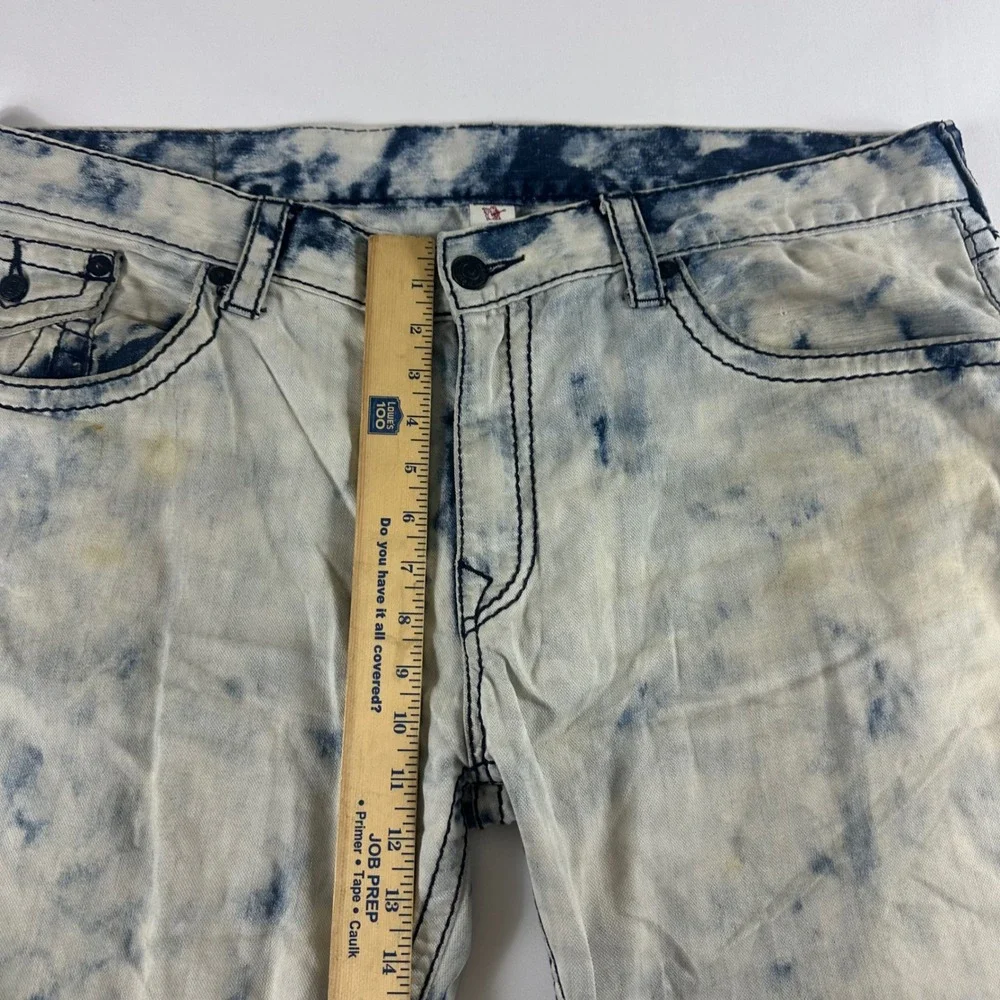 True Religion Mens Size 42 Jeans Acid‎ Wash Denim Straight Leg Pants